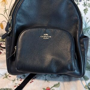 Coach Black Leather  Backpack